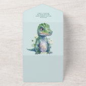Invitation Baby shower de garçon Dinosaur (Dehors)