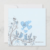 Invitation Baby shower de garçon d'oiseaux d'arbre (Dos)