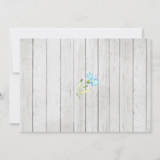 Invitation Baby shower de garçon éléphant rustique (Dos)