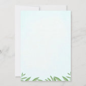 Invitation Baby shower de garçon éléphant vert moderne (Dos)