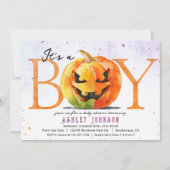 Invitation Baby shower de garçon Halloween (Devant)