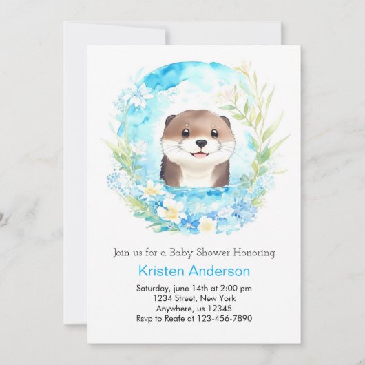 Invitation Baby shower de garçon magique en aquarelle de Otte (Devant)