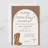 Invitation Baby shower de garçon Occidental Cowboy (Devant)