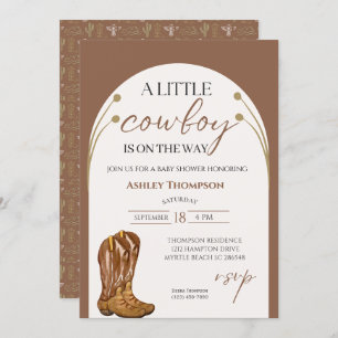 Invitation Baby shower de garçon Occidental Cowboy