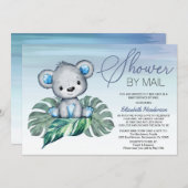 Invitation Baby shower de garçon par courrier (Devant / Derrière)