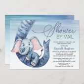 Invitation Baby shower de garçon par courrier (Devant / Derrière)