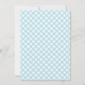 Invitation baby shower de garçon par mail Bunny Rabbit bleu (Dos)