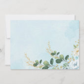 Invitation Baby shower de garçon Rose de la jungle bleu moder (Dos)