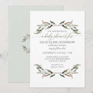 Invitation Baby shower de garçon simple et moderne Aquarelle 