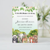 Invitation Baby shower de garçon sur le thème des  (Debout devant)