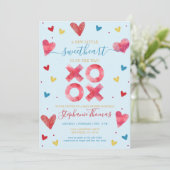 Invitation Baby shower de garçon Valentine Sweetheart (Debout devant)
