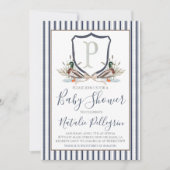 Invitation Baby shower de garçons de canard du sud de Preppy (Devant)