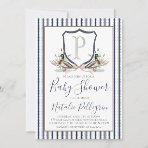 Invitation Baby shower de garçons de canard du sud de Preppy