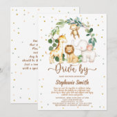 Invitation Baby shower De Garçons De La Jungle Safari (Devant / Derrière)