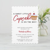 Invitation Baby shower de gâteau à la cerise douce (Debout devant)