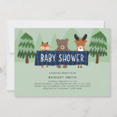 Invitation Baby shower de genre neutre pour les animaux des b (Devant)