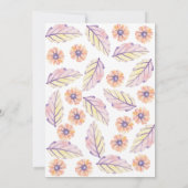 Invitation Baby shower de germe d'aquarelle (Dos)