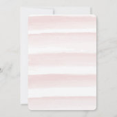 Invitation Baby shower de germe rose et or cerise (Dos)