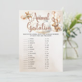Invitation BABY SHOWER DE GESTION ANIMALE Jeu Mignonne Ours (Debout devant)