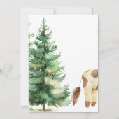 Invitation Baby shower de girafe animal mou de bois (Dos)