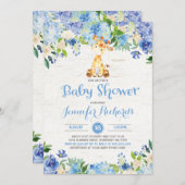 Invitation Baby shower de girafe Douche rustique p (Devant / Derrière)