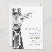 Invitation Baby shower de Giraffe d'aquarelle (Devant)