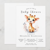 Invitation Baby shower de Giraffe Imprimable (Devant / Derrière)