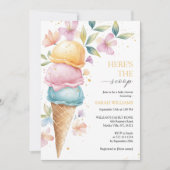 Invitation Baby shower de glace (Devant)