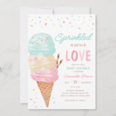 Invitation Baby shower de glace (Devant)