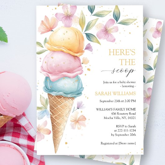 Invitation Baby shower de glace