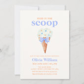 Invitation Baby shower de glace étoile Bow été (Devant)