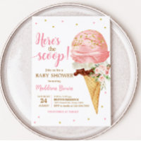 Baby shower de glace rose