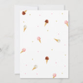 Invitation Baby shower de glace rose (Dos)