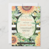Invitation Baby shower de glaces Tournesol | Rustique moderne (Devant)
