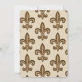 Invitation Baby shower de Golden Fleur de Lis Neutral de (Dos)