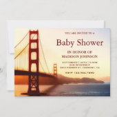 Invitation Baby shower de Golden Gate Bridge (Devant)