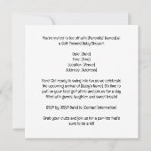 Invitation Baby shower de golf (Dos)