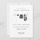 Invitation Baby shower de golf minimal moderne (Devant)