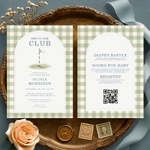 Invitation Baby Shower de Golf Tout en Un