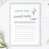 Invitation Baby Shower de Golf Vert Sauge Devinez le doux dés