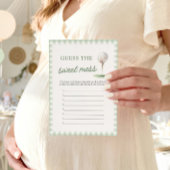 Invitation Baby Shower de Golf Vert Sauge Devinez le doux dés