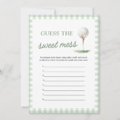 Invitation Baby Shower de Golf Vert Sauge Devinez le doux dés (Devant)
