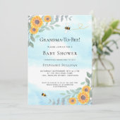 Invitation Baby shower de grand-mère à abeille (Debout devant)