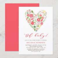 Baby shower de grappes cardiaques florales de prin