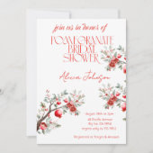 Invitation Baby Shower de Grenade Fleurie pour la Mariée (Devant)