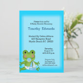 Invitation Baby shower de grenouille (Debout devant)