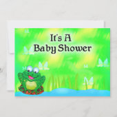 Invitation Baby shower de grenouille (Devant)