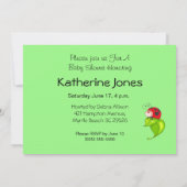 Invitation Baby shower de grenouille (Dos)