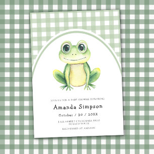 Invitation Baby shower de grenouille