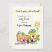 Invitation Baby shower de grenouille Whimsical Boy (Devant)